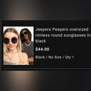 Jeepers CREEpers Asos Black Shades